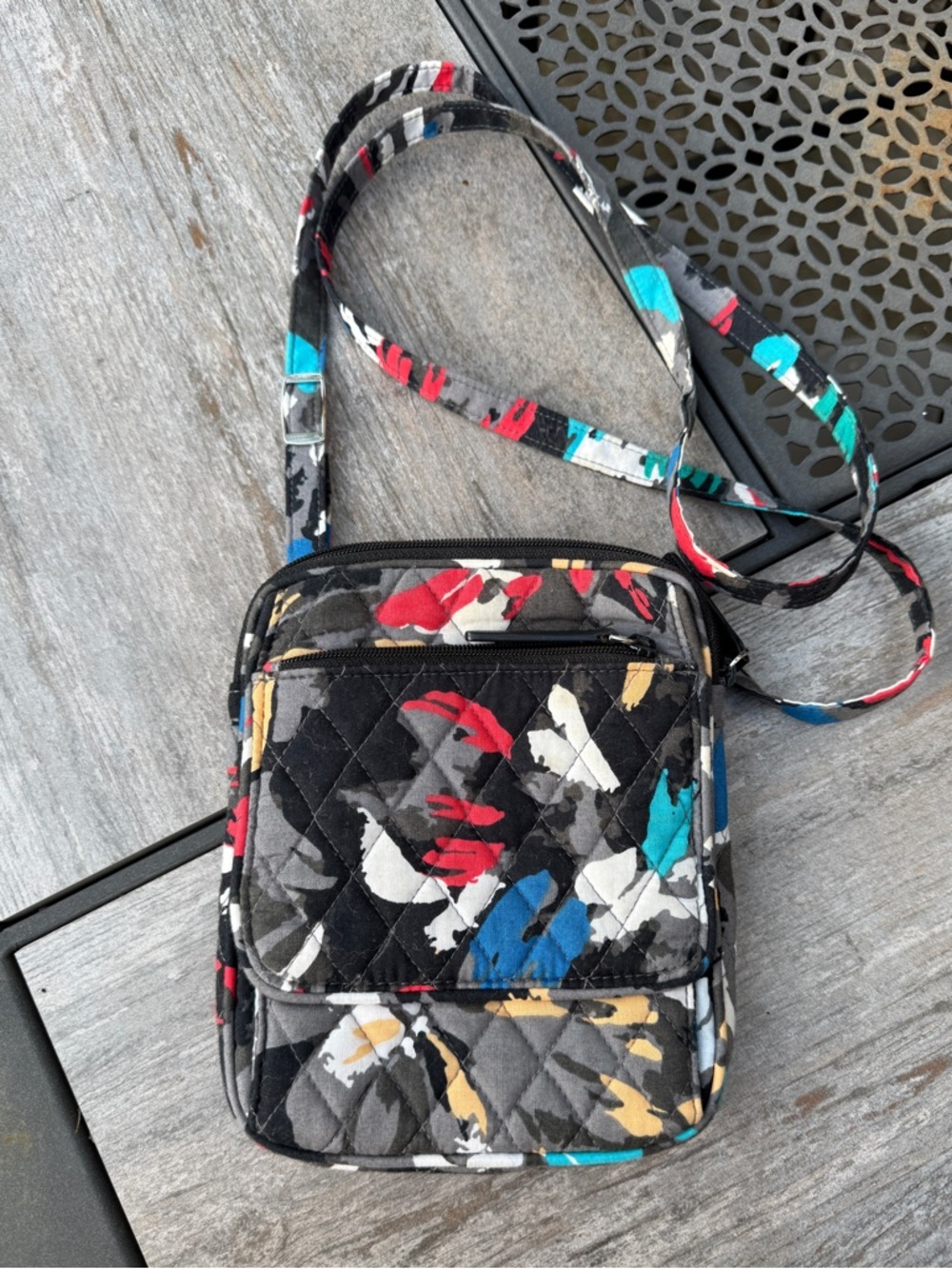 Vera Bradley Quilted Crossbody in Black, Red, Blue, Gray, Cream